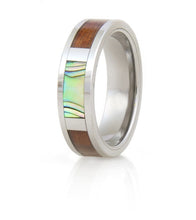 Koa Eternity Ring - Pau'a Shell