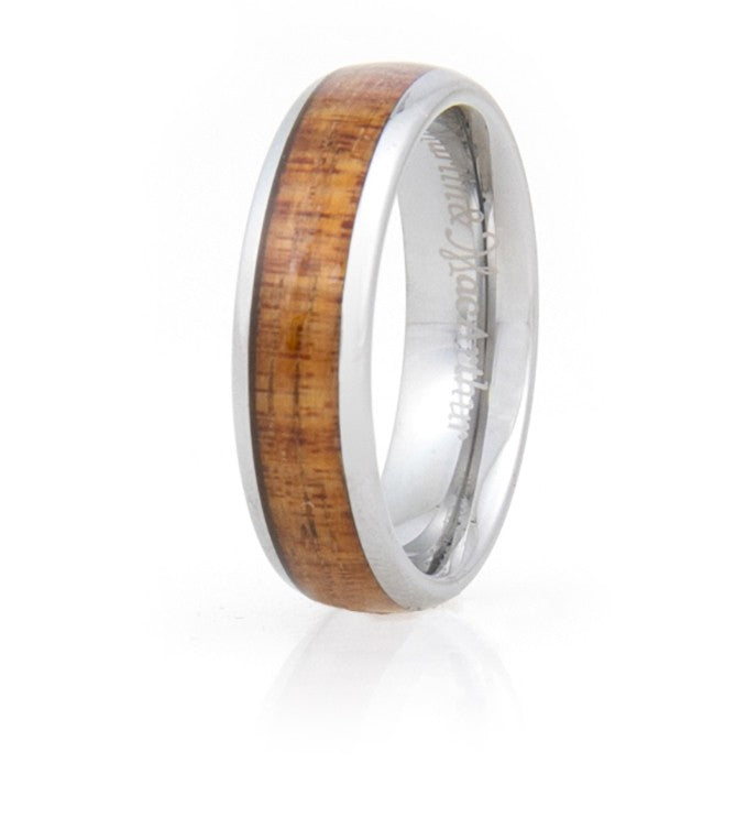 Koa Eternity Ring - Curved