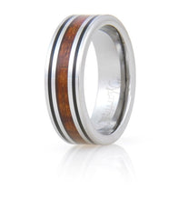 Koa Eternity Ring - Black Stripe