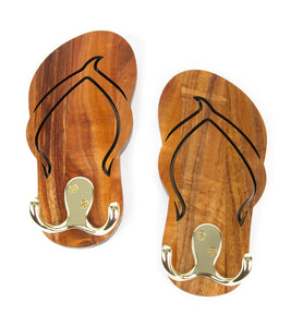 Koa Wall Hanger "Right Slipper"