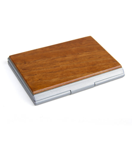 Koa Business Card Pocket Case - Silver