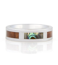 Koa Eternity Ring - Pau'a Shell