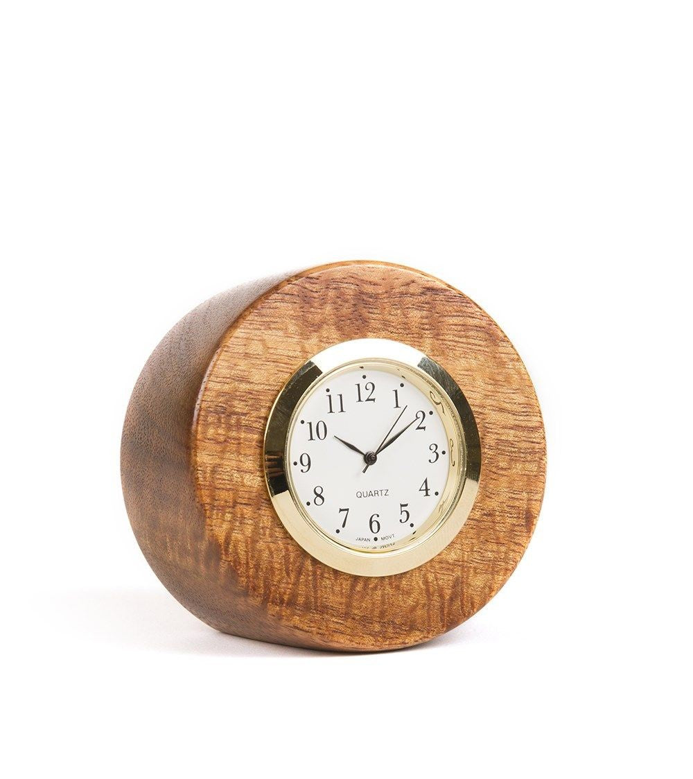 Koa Puck Clock