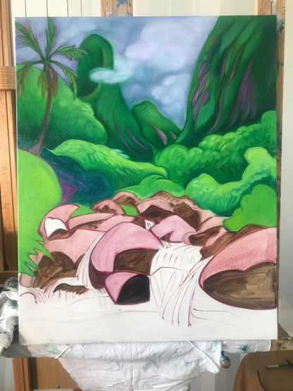 Iao Valley River Run by Kim McDonald