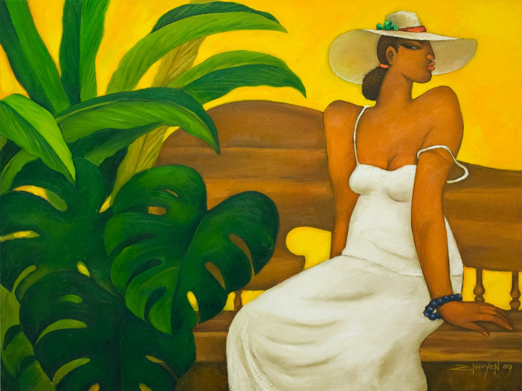 Wahine In White by Tim Nguyen