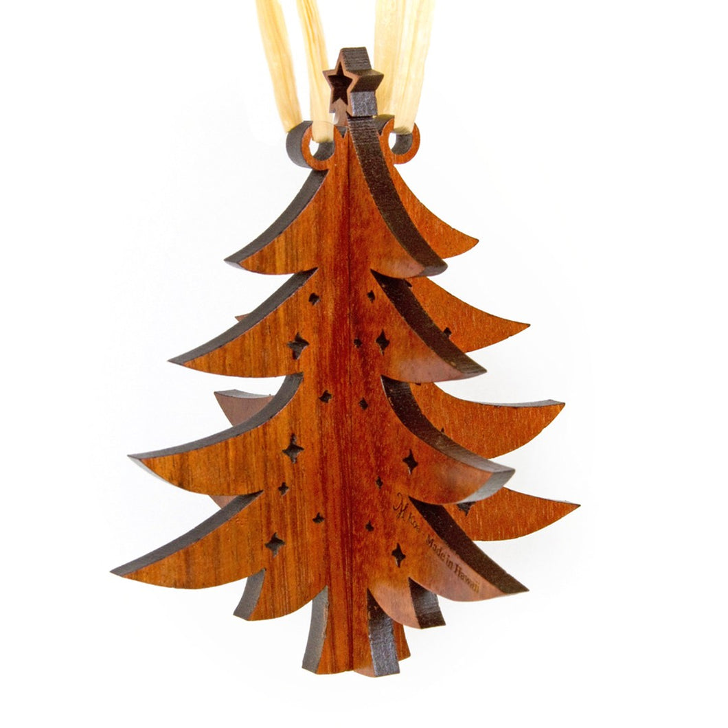 Koa 3D Ornament - Christmas Tree